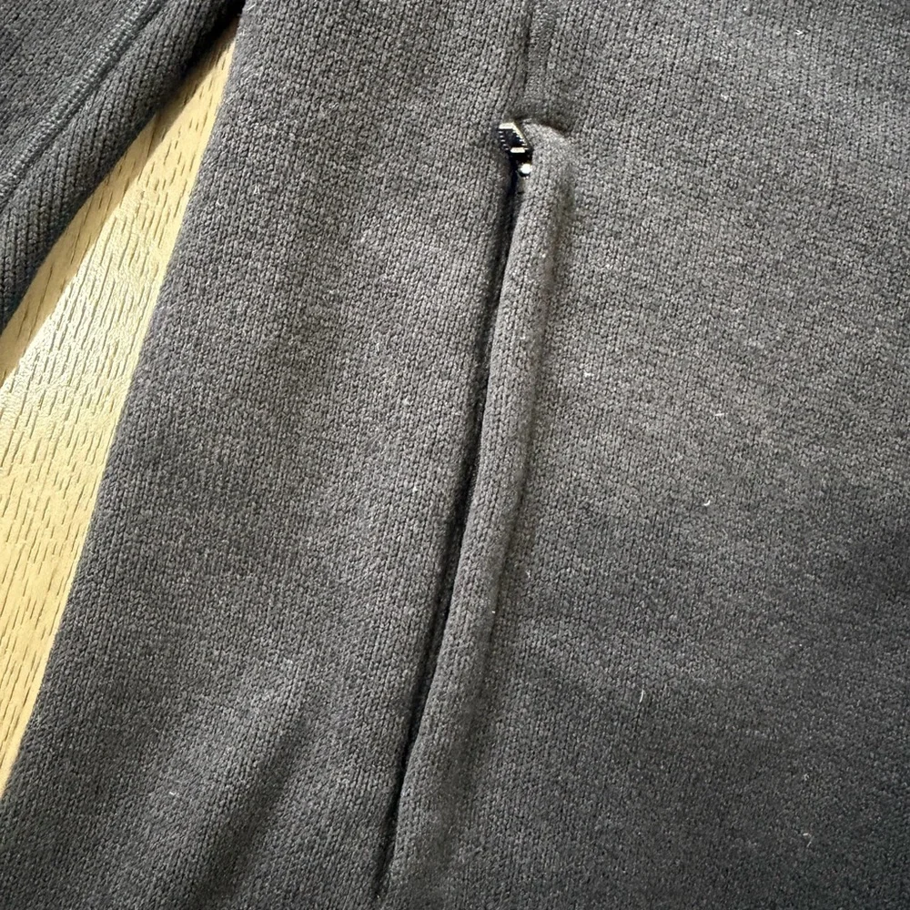 Lululemon Sojourn Jacket Mens Medium Black Full Zip Fleece-Lined Knit LM3EW9S